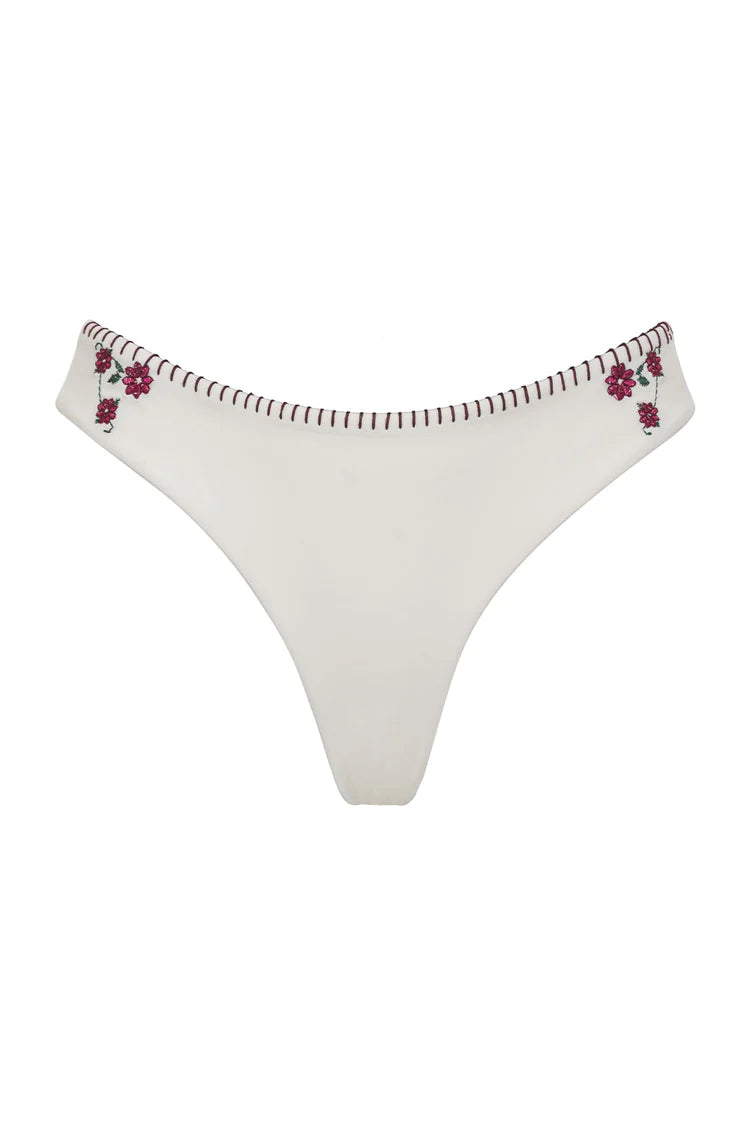 Sawyer Embroidered Cheeky Bikini Bottom - ONFEMME By Lindsey's Kloset
