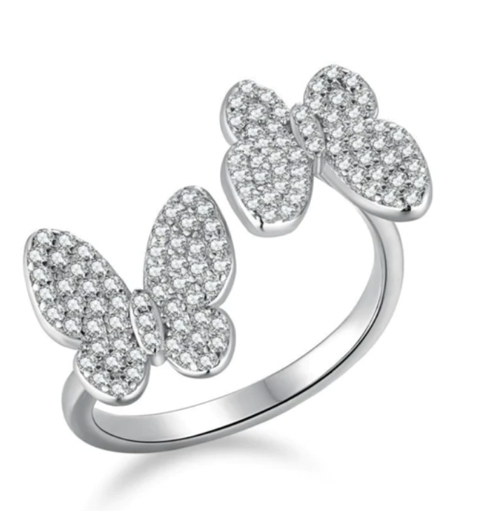 Double Butterfly Ring - ONFEMME By Lindsey's Kloset