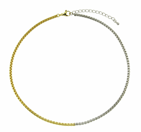 Two Toned Cable Chain - ONFEMME By Lindsey's Kloset