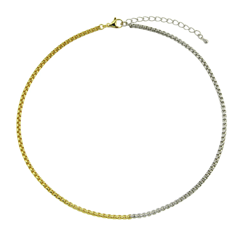 Two Toned Cable Chain - ONFEMME By Lindsey's Kloset
