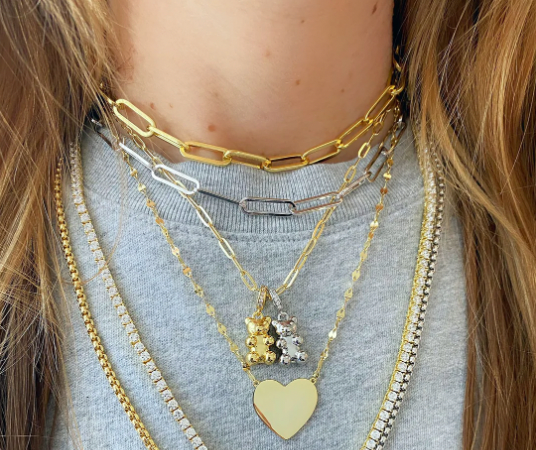 Melinda maria 2025 safety pin necklace