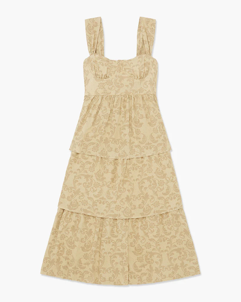 Corset Poplin Moody Baroque Maxi Dress - ONFEMME By Lindsey's Kloset