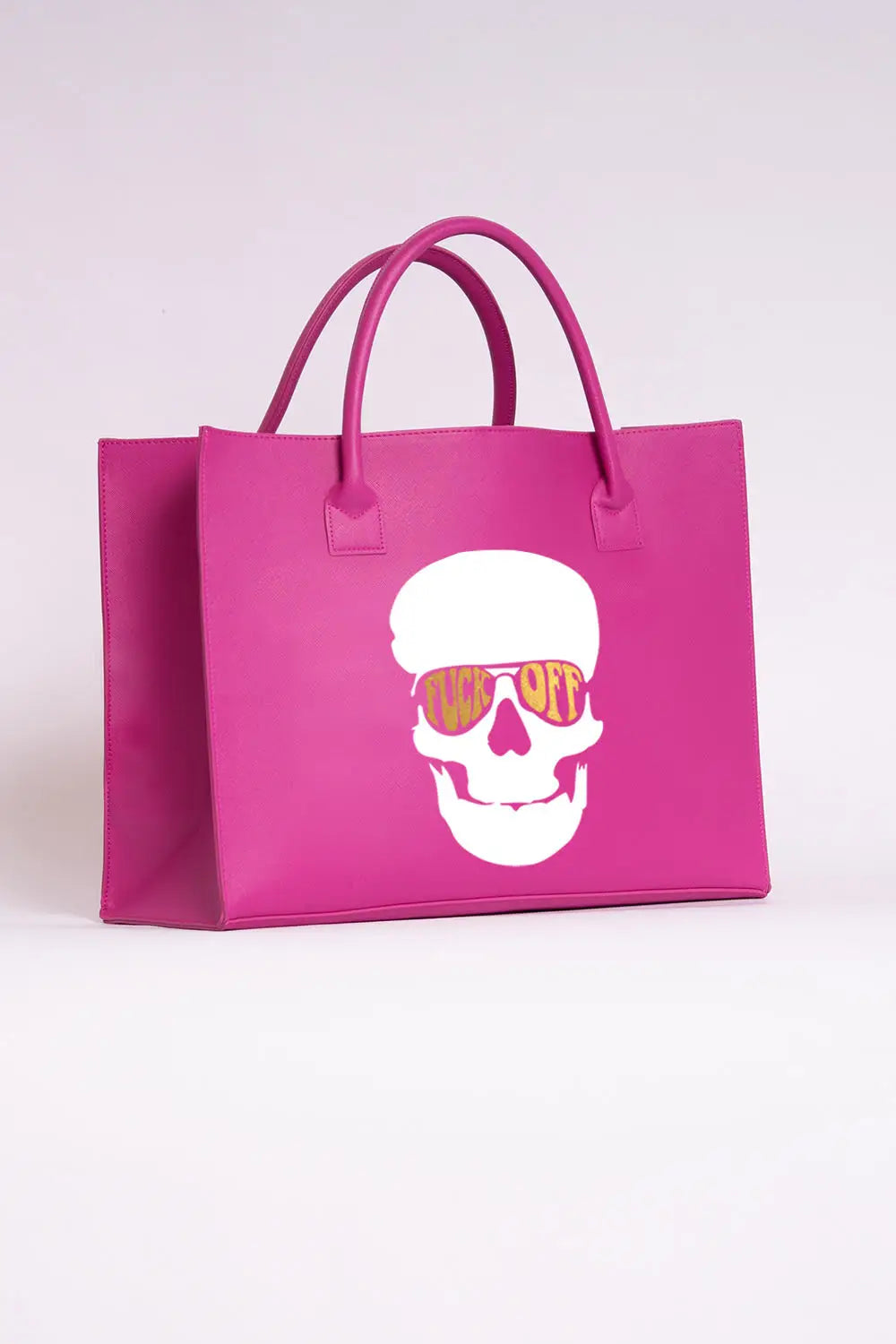 Skull F-Off Vegan Leather Tote Bag - ONFEMME By Lindsey's Kloset