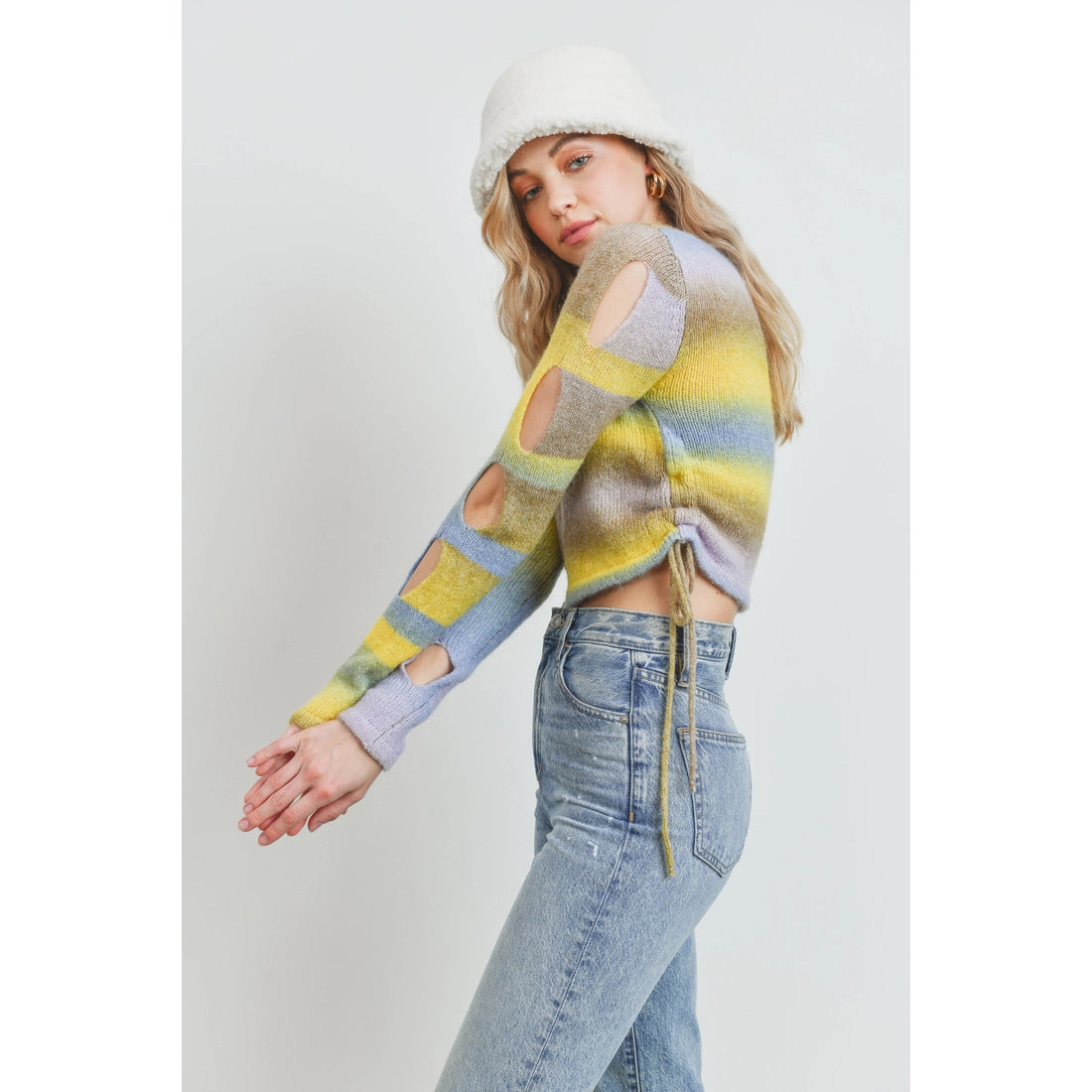 Candy Cutout Sweater - ONFEMME By Lindsey's Kloset