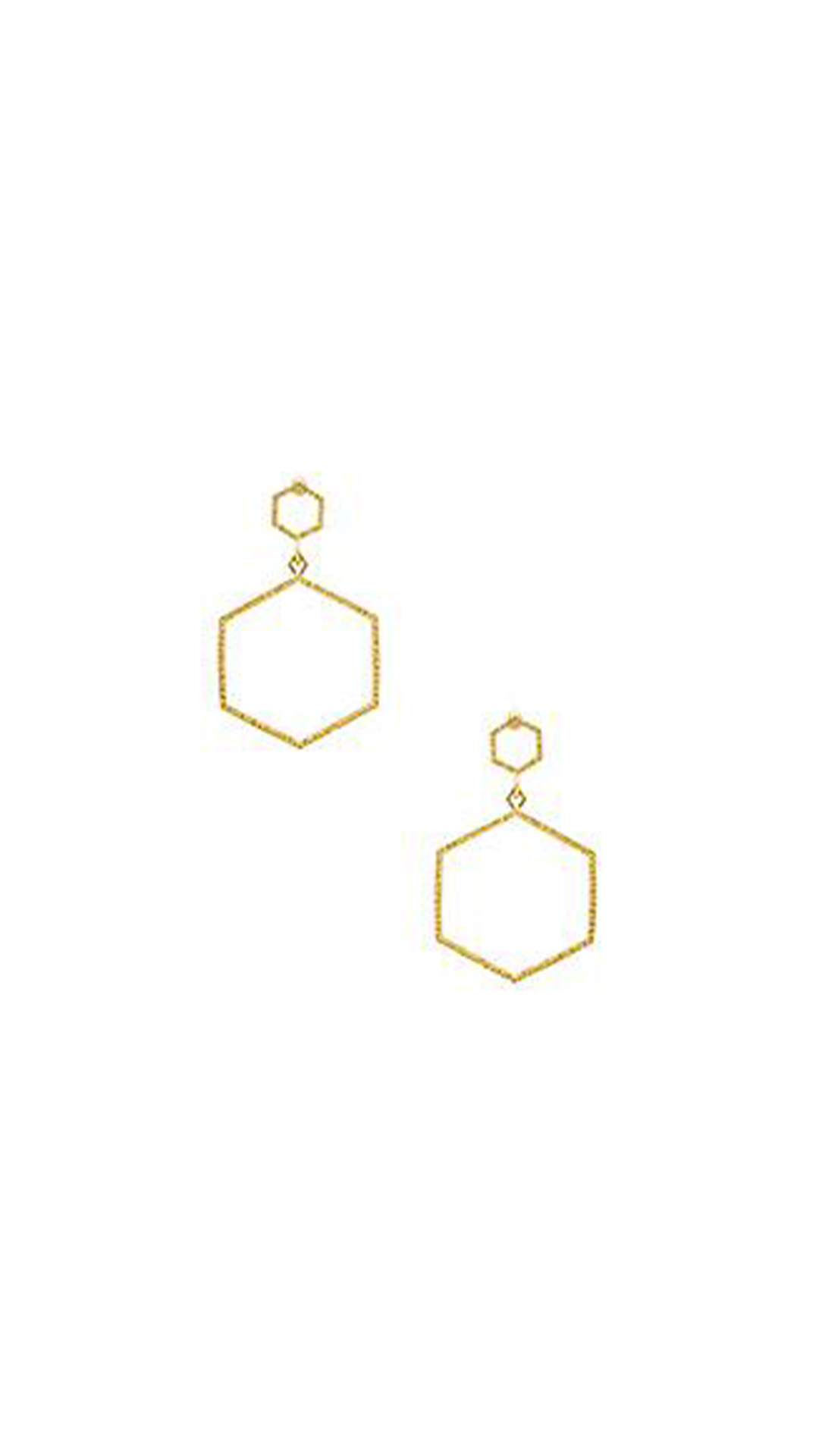 Hammered Hex Statement Earrings - ONFEMME By Lindsey's Kloset