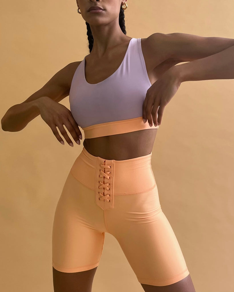 LACE-UP BIKER BRUSHED POLY - ONFEMME By Lindsey's Kloset