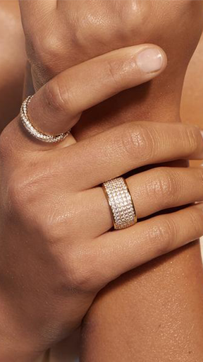 Pave Cigar Ring - ONFEMME By Lindsey's Kloset