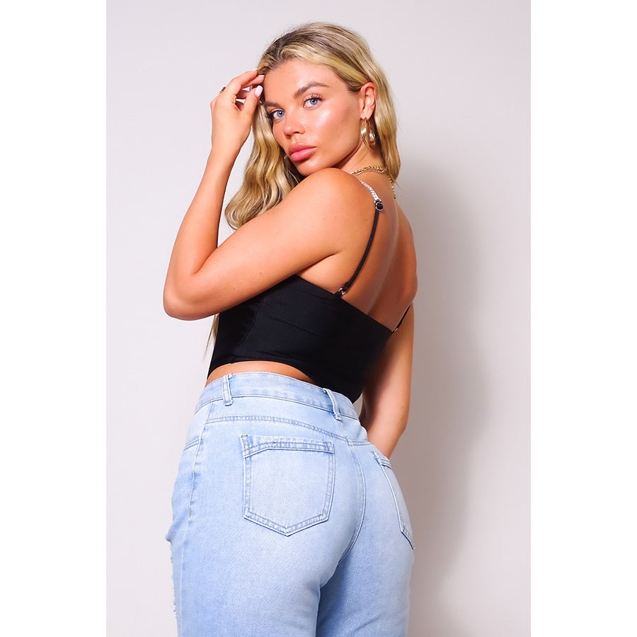 Pure Bliss Rhinestone Ice Top - ONFEMME By Lindsey's Kloset